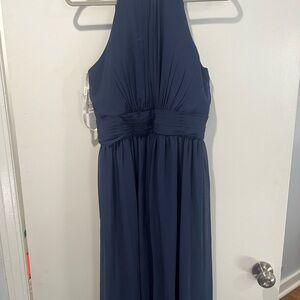 David's Bridal Navy Maxi Dress